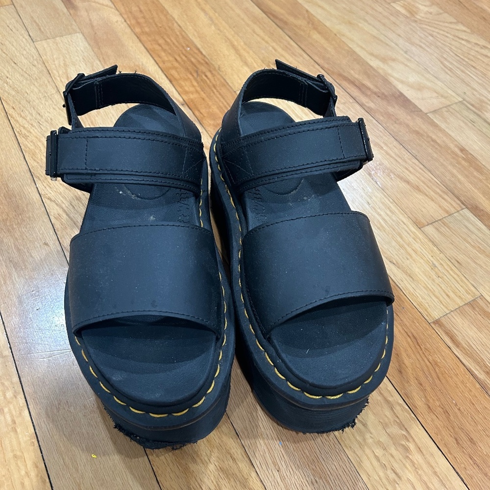 Doc Marten Platform Sandals Black